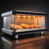 Thumbnail image #3 for Hatco Glo-Ray Designer Horizontal Countertop Hot Food Display Warmer with Shelf and Display Rods