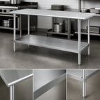 Thumbnail image #3 for Advance Tabco TA-94-7 Commercial Work Table Undershelf, 16-Gauge 304 Stainless Steel, 7 Linear Feet