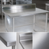 Thumbnail image #3 for John Boos Stallion 48 Inch x 36 Inch Stainless Steel Work Table with 5 Inch Backsplash and Safety Edge Front