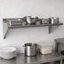 Thumbnail image #3 for BK Resources 96 Inch W x 12 Inch D Wall-Mounted Economy 18/430 Stainless Steel Shelf