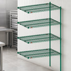 Thumbnail image #4 for Metro Super Erecta 5AN447K3 42"W x 21"D x 74"H Green Epoxy-Coated Add-On Wire Shelving Unit, 5 Shelves