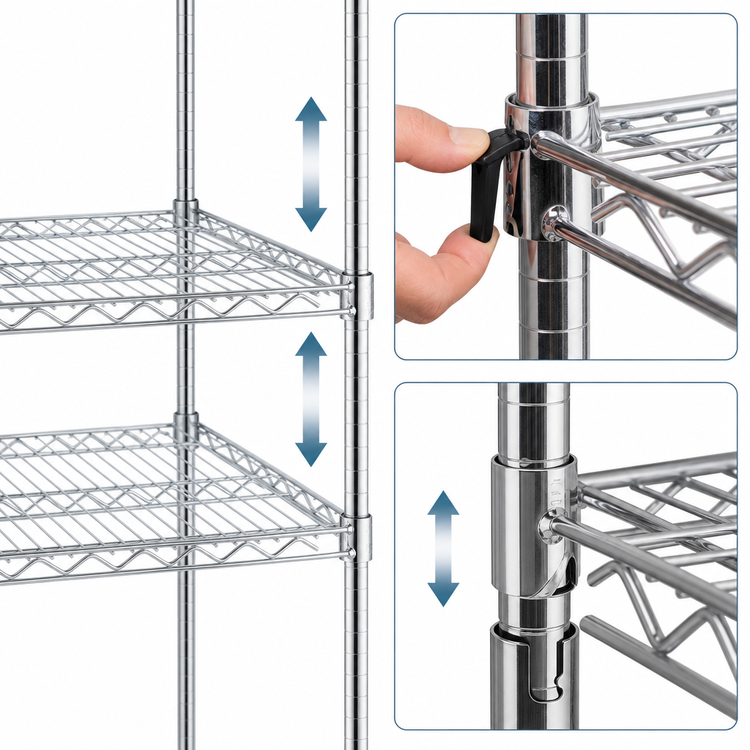 Product image #3 for Metro Super Erecta Super Adjustable Stainless Steel Wire Shelf, 60 x 21 Inches