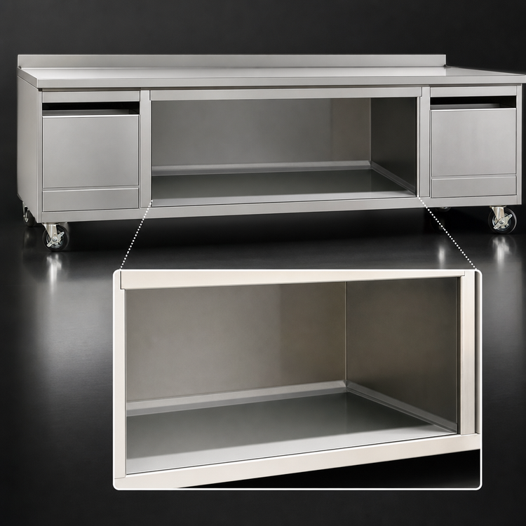 Product image #3 for Vollrath 4-Series Signature Server 60-Inch Open Storage Option with Reinforced Bottom Shelf