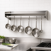 Thumbnail image #3 for Eagle Group 96 Inch Wall-Mounted Stainless Steel Pot Rack Shelf with Removable Hooks