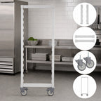 Thumbnail image #4 for Cambro Camshelving® CPMPK1859480 Mobile Shelving Post Kit with Locking Swivel Casters, 18-Inch W x 59-1/4-Inch H, Speckled Gray
