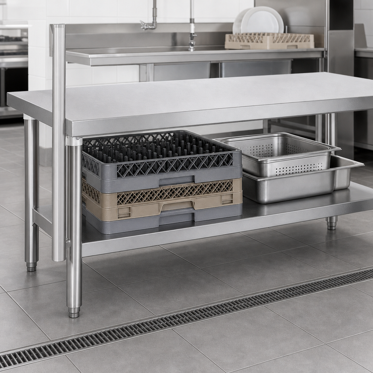 Product image #3 for Eagle Group Galvanized Dishtable Undershelf, 48-Inch x 24-1/8-Inch