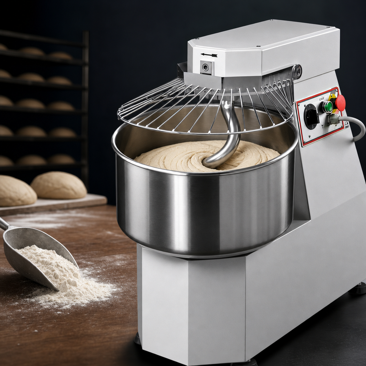 Product image #3 for Trento Avancini SP20 Heavy-Duty Spiral Dough Mixer, 40 lb Capacity, 2-Speed, Fixed Bowl, 208V Three-Phase