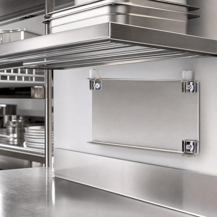 Product image #3 for Eagle Group 14-Inch Double Knob Stainless Steel Foot Bracket for Cantilevered Shelving Systems