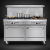 Thumbnail image #3 for Southbend Ultimate 60-Inch Gas Restaurant Range with 4 Pyromax Burners, 24-Inch Charbroiler, and 2 Standard Ovens