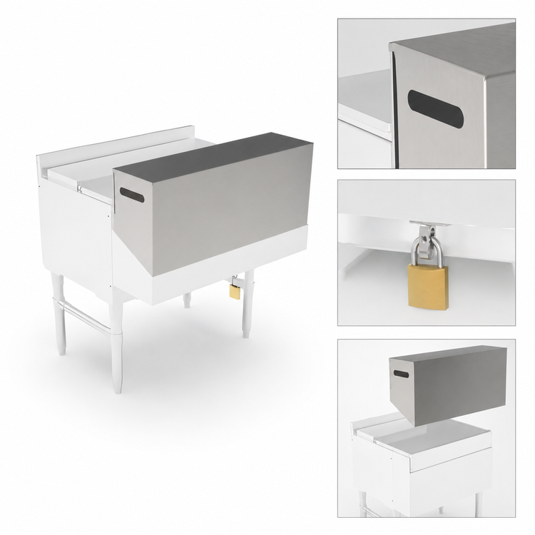 Product image #3 for John Boos Single 36-Inch Speed Rail Locking Cover, 18/300 Stainless Steel