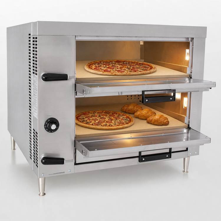 Product image #3 for Bakers Pride HearthBake Series GP51 Countertop Gas Pizza/Bake Oven with 2 Cordierite Decks