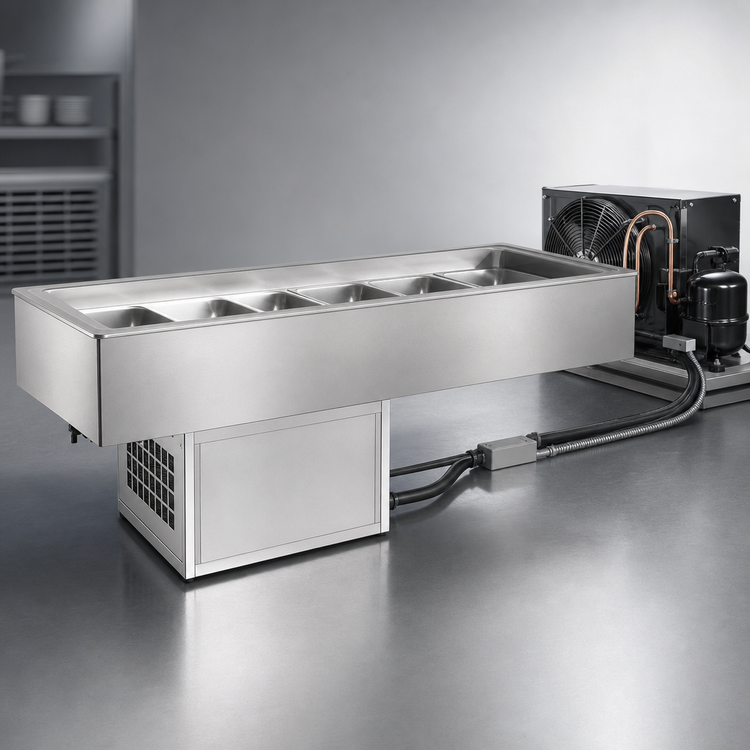 Product image #3 for Atlas Metal RMX-6 6-Pan Full-Size Refrigerated Cold Food Drop-In Unit