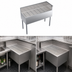 Thumbnail image #3 for Krowne Royal Series Freestanding Stainless Steel Underbar Corner Drainboard with Right-End Return, 42 x 19 Inches