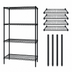 Thumbnail image #3 for Quantum 54W x 18D x 74H Wire Shelving Starter Kit, Black Epoxy Antimicrobial Finish, NSF