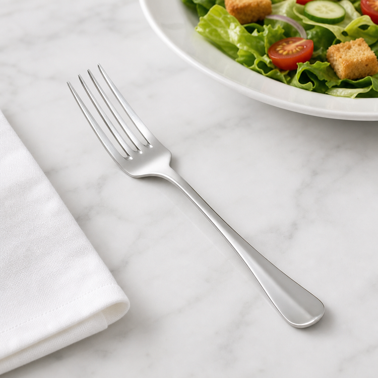 Product image #4 for Winco Stanford 6-7/8 Inch Extra Heavy Weight Salad Fork, 18/8 Stainless Steel, Mirror Finish