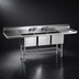Thumbnail image #3 for Spec-Master FN2860-3-18R-14/3 Three Compartment Stainless Steel Sink with Right Drainboard