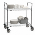 Thumbnail image #3 for Metro Super Erecta SP Heavy-Duty Utility Bus Cart, 60 x 24 x 39 Inches, 2 Wire Shelves, Stainless Finish