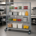Thumbnail image #3 for Quantum Wire Enclosed Mobile Shelving Cart with 4 Shelves, 48W x 24D x 80H, 1200 lb Capacity