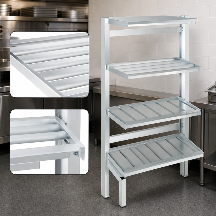 Product image #3 for Channel Manufacturing TT2436 Tubular Cantilever Shelf, Nominal 36W x 24D x 72H, Aluminum