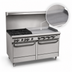 Thumbnail image #3 for Southbend S-Series 60-3/4-Inch Gas Restaurant Range with 2 Open Burners, 48-Inch Griddle, and 2 Cabinet Bases