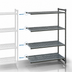 Thumbnail image #3 for Cambro Camshelving Basics Plus 4-Tier Vented Add-On Polymer Shelving Unit, 21 x 54 x 84 Inches, Brushed Graphite