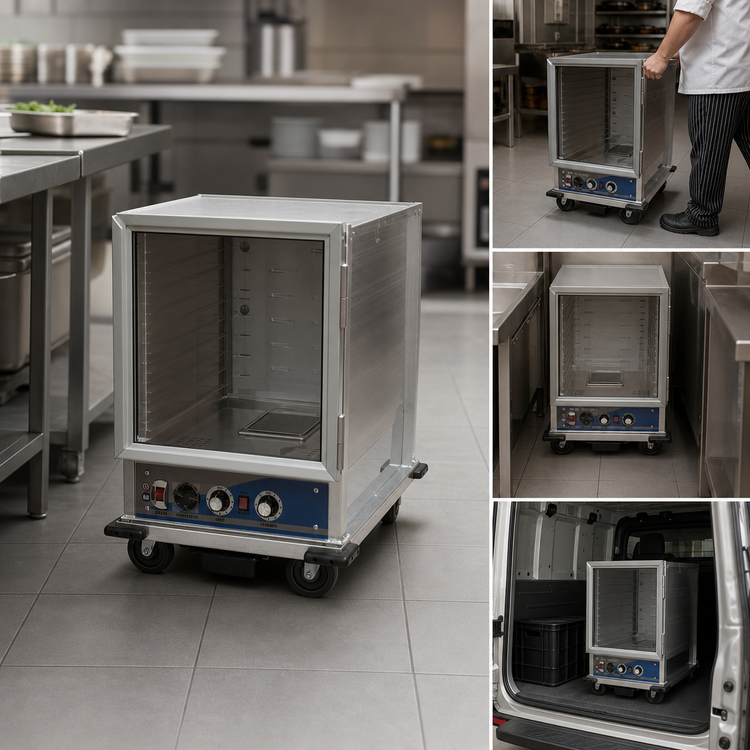 Product image #4 for BK Resources Mobile Half-Size Heater Proofer Cabinet, 10 Pan Capacity, Non-Insulated
