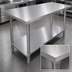 Thumbnail image #3 for 60-Inch x 30-Inch Stainless Steel Work Table with Undershelf, 1200 lb. Capacity