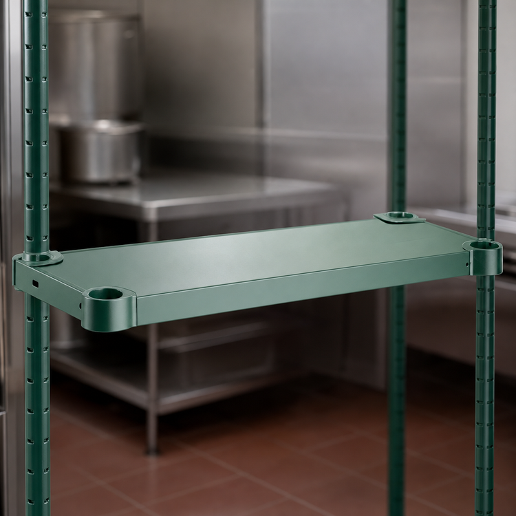 Product image #3 for Eagle Group Quik-Set 54-Inch x 18-Inch Flat Solid Shelf, 1000 lb Capacity, Green Epoxy Finish