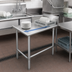 Thumbnail image #3 for John Boos Pro-Bowl 96-Inch Straight Clean Dishtable, Left-to-Right, 14-Gauge Stainless Steel, 10-Inch Boxed Backsplash