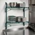 Thumbnail image #3 for Quantum 2-Shelf Cantilever Wall-Mount Wire Shelving Unit, 24 x 24 Inches, Green Epoxy Finish