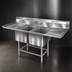 Thumbnail image #3 for Eagle Spec-Master Two-Compartment Coved Corner Sink with 36-Inch Right Drainboard