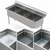 Thumbnail image #3 for 3-Compartment Sink, 41-Inch Wide, 304 Stainless Steel, with 9-3/4-Inch Backsplash