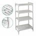 Thumbnail image #4 for Cambro Camshelving Premium 4-Tier Stationary Starter Unit, 18 x 54 x 84 Inches, Vented Polymer Shelving