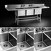 Thumbnail image #3 for Spec-Master FN Series Three-Compartment Commercial Sink with 30-Inch Right Drainboard, 91-1/2 Inch W x 27 Inch D