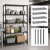 Thumbnail image #3 for Quantum Stationary Wire Shelving Starter Kit, 36 x 36 x 86 Inch, 4-Shelf, Black Epoxy