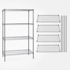 Thumbnail image #3 for Quantum WR54-1442S 4-Shelf Wire Shelving Starter Unit, 42"W x 14"D x 54"H, Stainless Steel, Stationary
