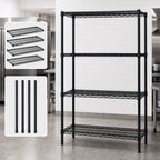 Thumbnail image #3 for Quantum WR74-2172BK Stationary Wire Shelving Starter Unit, 72"W x 21"D x 74"H, 4 Shelves, Black Epoxy Finish