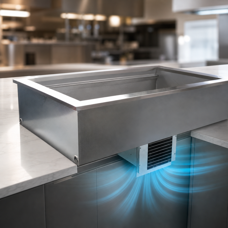 Product image #3 for Delfield Drop-In Mechanically Cooled Cold Well for 1 Full-Size Pan, 18 x 26 Inch