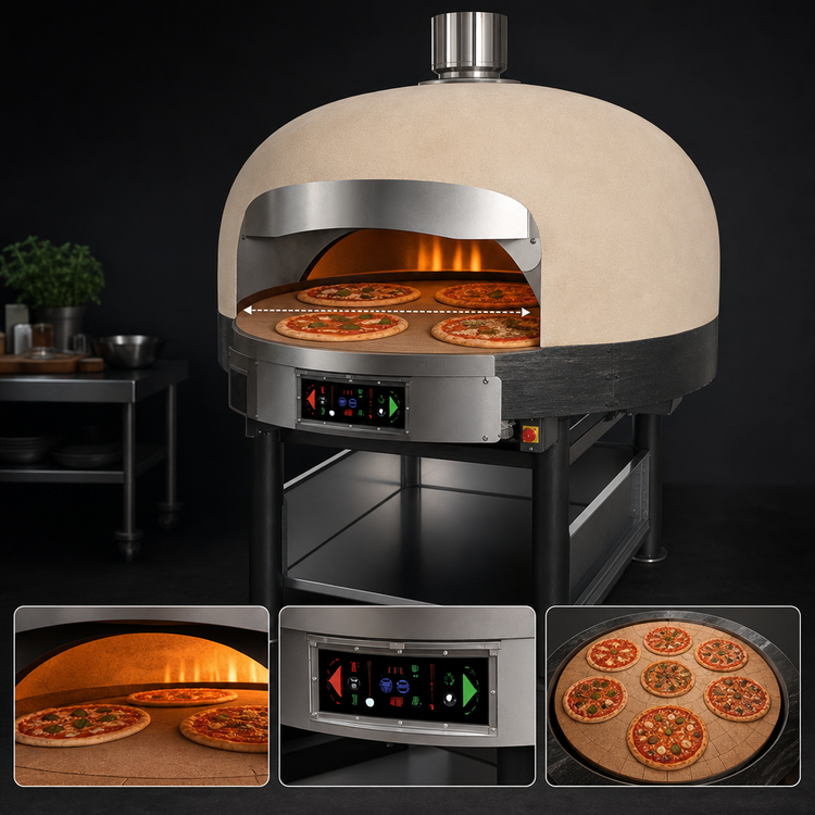 Product image #3 for Morello Forni Gas-Fired Round Pizza Oven, 39-Inch Cooking Diameter, Touch-Screen Controls