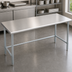 Thumbnail image #3 for Eagle Group Deluxe Series Flat Top Work Table, 84 x 30 Inches, 304 Stainless Steel Top, Galvanized Tubular Base
