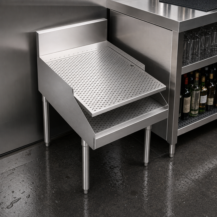 Product image #3 for Royal Series Freestanding Underbar Recessed Drainboard, 24-Inch Wide x 29-Inch Deep, Stainless Steel