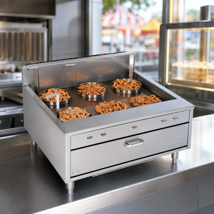 Product image #3 for Comstock-Castle 2932SF 32-Inch Countertop Gas Funnel Cake Fryer, 27-36 lb Fat Capacity