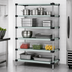 Thumbnail image #3 for Quantum Stationary Solid Shelving Starter Kit, 60-Inch Wide x 21-Inch Deep x 86-Inch High, 5-Shelf, 304 Stainless Steel