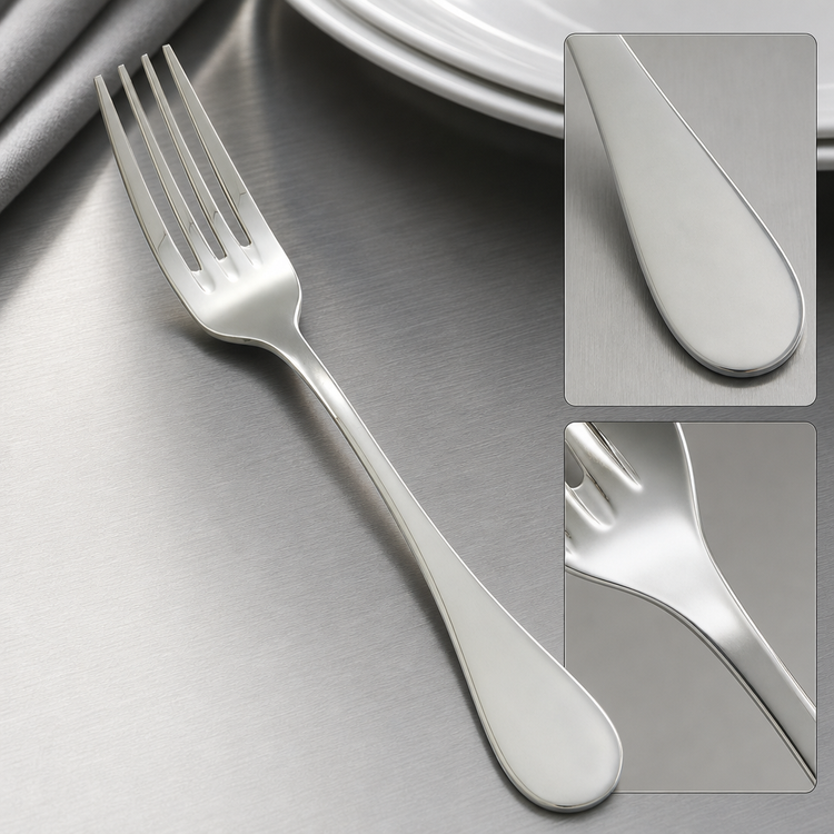 Product image #4 for Winco Venice 7-3/8 Inch Dinner Fork, Extra Heavy Weight, 18/8 Stainless Steel, Mirror Finish