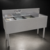 Thumbnail image #3 for Glastender Three-Compartment Underbar Sink Unit, 48 Inch, Right Drainboard, Stainless Steel