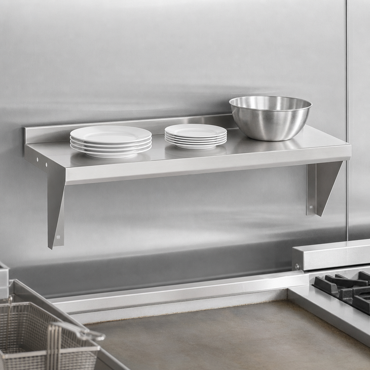Product image #3 for Vulcan 48-Inch Wide x 10-Inch Deep Stainless Steel Plate Rail