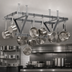 Thumbnail image #3 for Eagle Group Ceiling-Mounted Triple-Bar Aluminum Pot Rack, 52 x 20 x 18 Inches