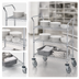 Thumbnail image #3 for Advance Tabco Special Value Series 3-Shelf Chrome-Plated Wire Utility Cart, 42 x 18 x 38 Inches