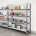 Thumbnail image #3 for Cambro Camshelving Elements XTRA Stationary Add-On Polymer Shelving Unit, 4-Tier, 21 x 72 x 64 Inches, Mixed Vented and Solid Shelves