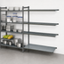 Thumbnail image #3 for Camshelving Basics Plus 4-Tier Add-On Polymer Shelving Unit, 18-Inch x 54-Inch x 84-Inch, Vented & Solid, Brushed Graphite